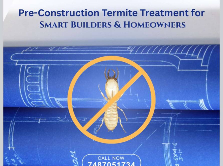 Pre-Construction Termite Treatment service by Clearzone Pest Control for builders and homeowners using porous pipe system in Ahmedabad.