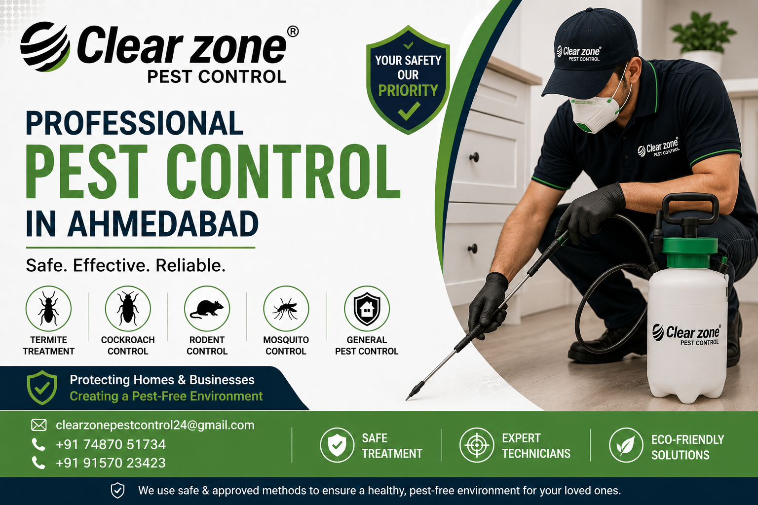Pest Control in Ahmedabad: Complete Protection for Your Home and Office with Clearzone Pest Control